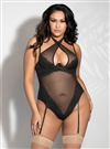 Sexy Sheer Queen Plus Size Teddy