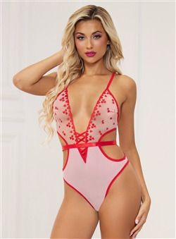 Heart Me Embroidered  Mesh Teddy