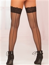 Backseam Fishnet Thigh Highs