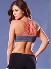 Strappy Back Push-up Sports Bra