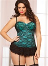 Victorian Lace Plus Size Bustier Set